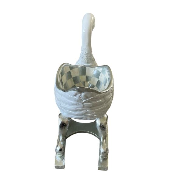 Mackenzie Childs Crystal Palace Swan Sleigh Figurine 16x15 Christmas Holiday NEW - Picture 12 of 16